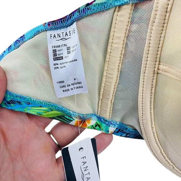 Fantasie Dominica Twist Front Convertible Bikini Top Swim Separates Size 38FF - Picture 6 of 8